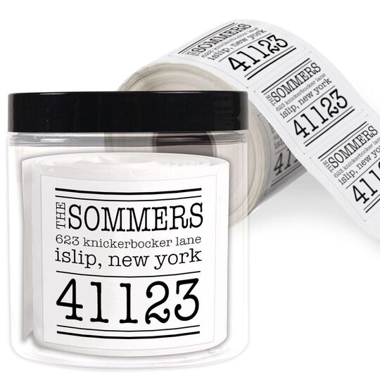Big Zip Family Square Address Labels